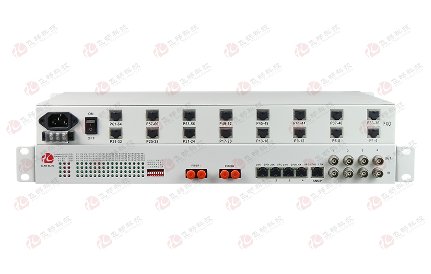 64路電話+4E1+4GE 電話光端機(jī)（19英寸1U）