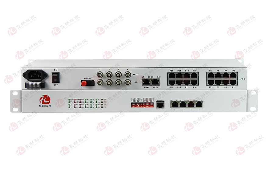 16路電話+4E1+4GE+4RS232光端機