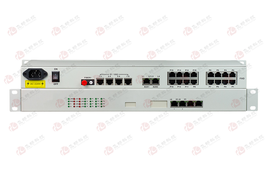 16路電話+8E1+4GE+4路串口 電話光端機(jī)