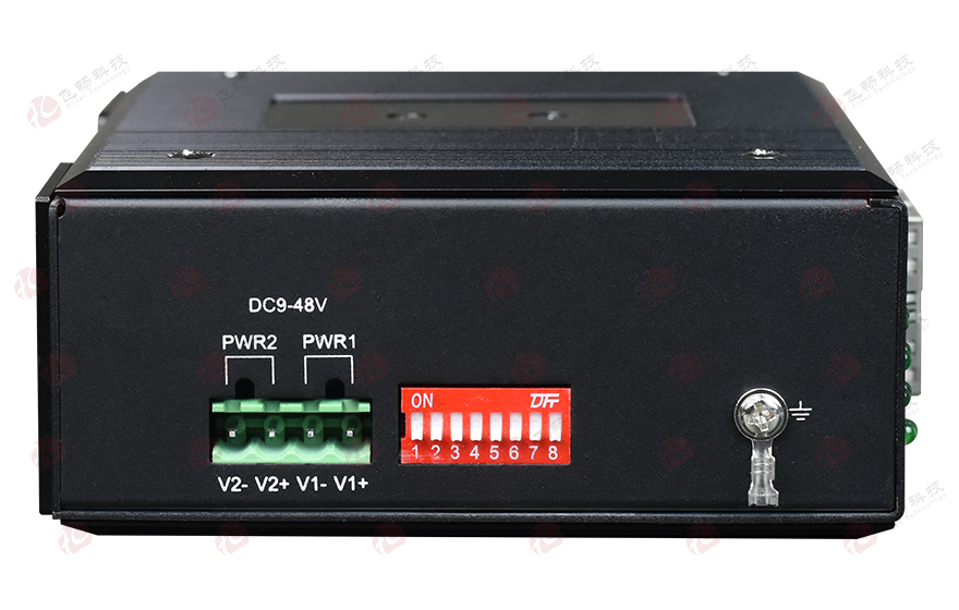 工業(yè)軌式4百兆電+4路百兆光+2路串口 2千兆光環(huán)網交換機