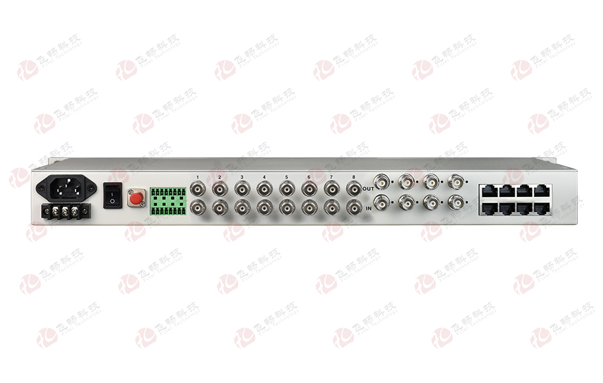 8路3G HD-SDI視頻+2路千電+4路百電(物理隔離)+8路電話+開關(guān)量+串口+電話光端機(jī)