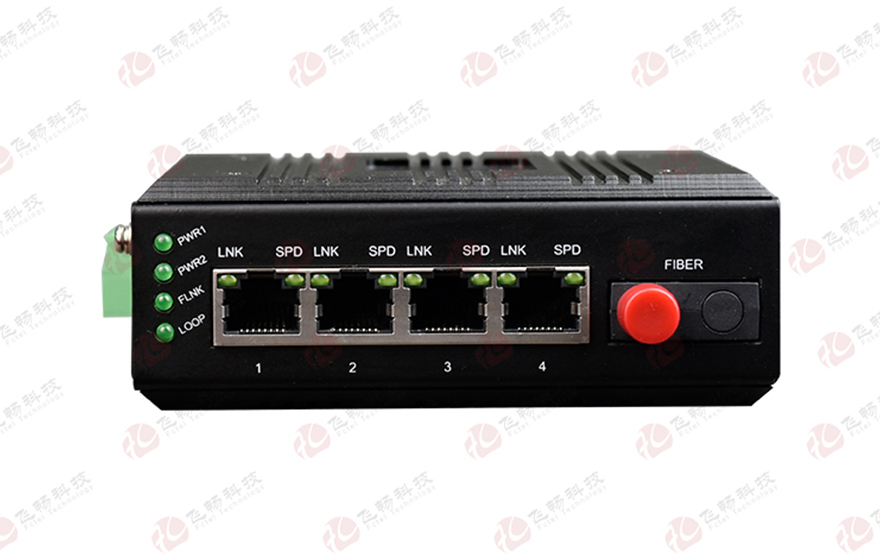 mini工業(yè)軌式 4路千電+1路千光 (雙DC或AC220內(nèi)置)交換機(jī)